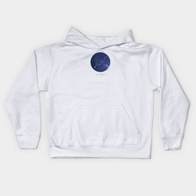 Lynx Constellation Kids Hoodie by clothespin